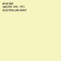 #F6F5BF - Australian Mint Color Image